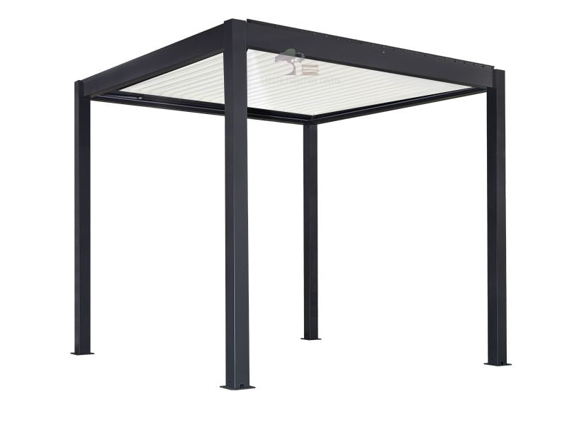 Eclipse 3 x 2.5 m LED motorised Bioclimatic pergola.