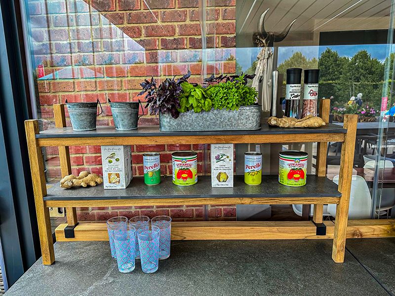 Bali kitchen shelving unit