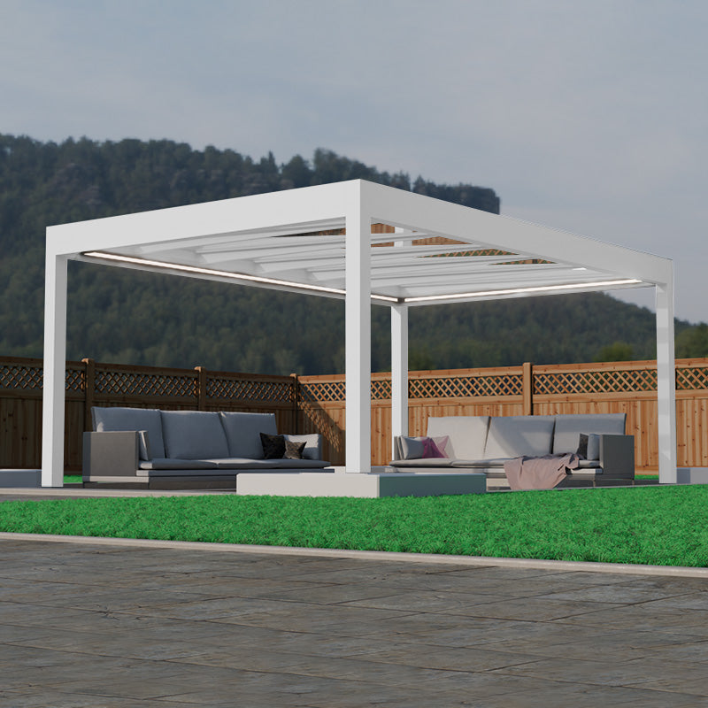 The Cube glass roof pergola by The Cabinologist.