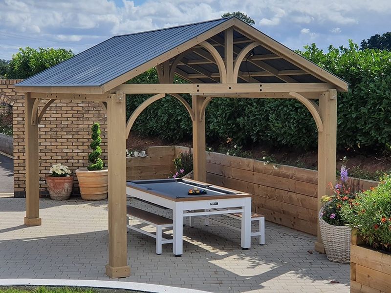 Cedar gazebo 3.66m wide x 4.28m long