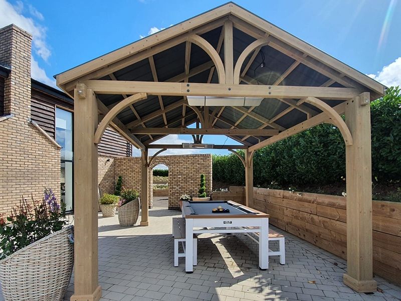 Cedar gazebo 3.66m wide x 4.28m long