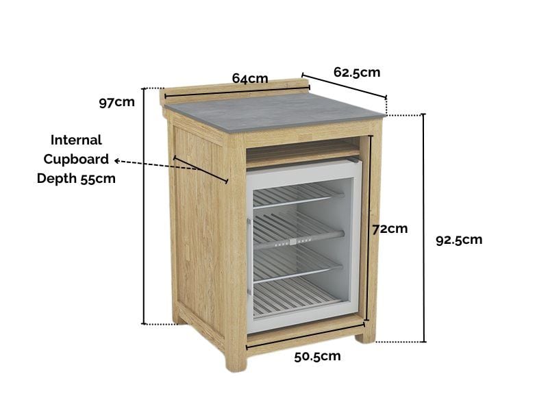 Bali outdoor kitchen fridge unit (excluding fridge )