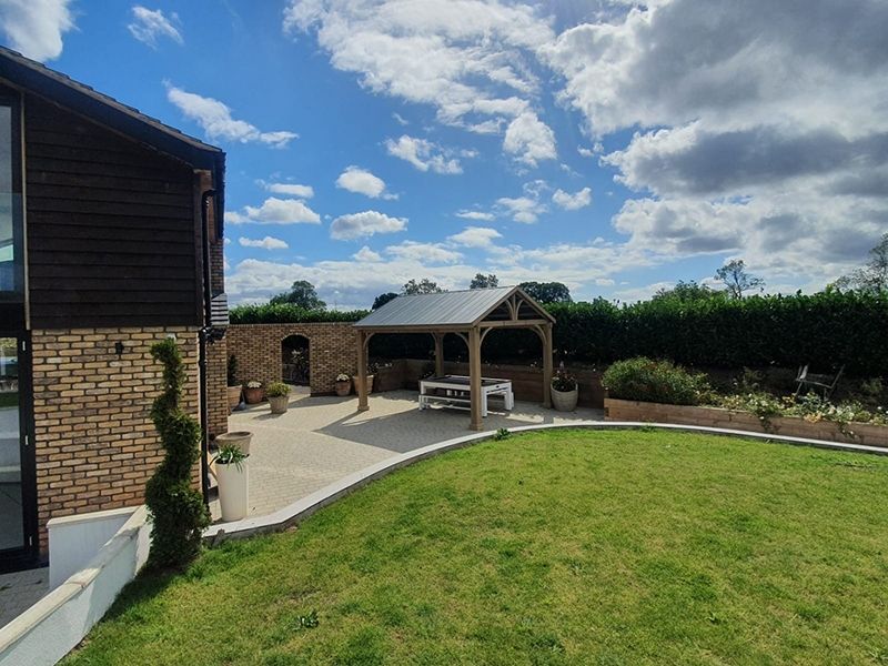 Cedar gazebo 3.66m wide x 4.28m long