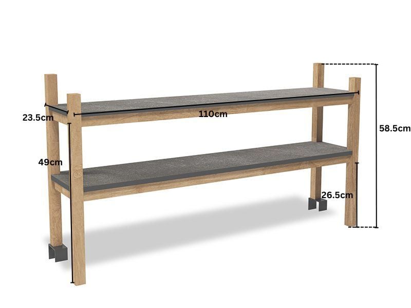 Bali kitchen shelving unit