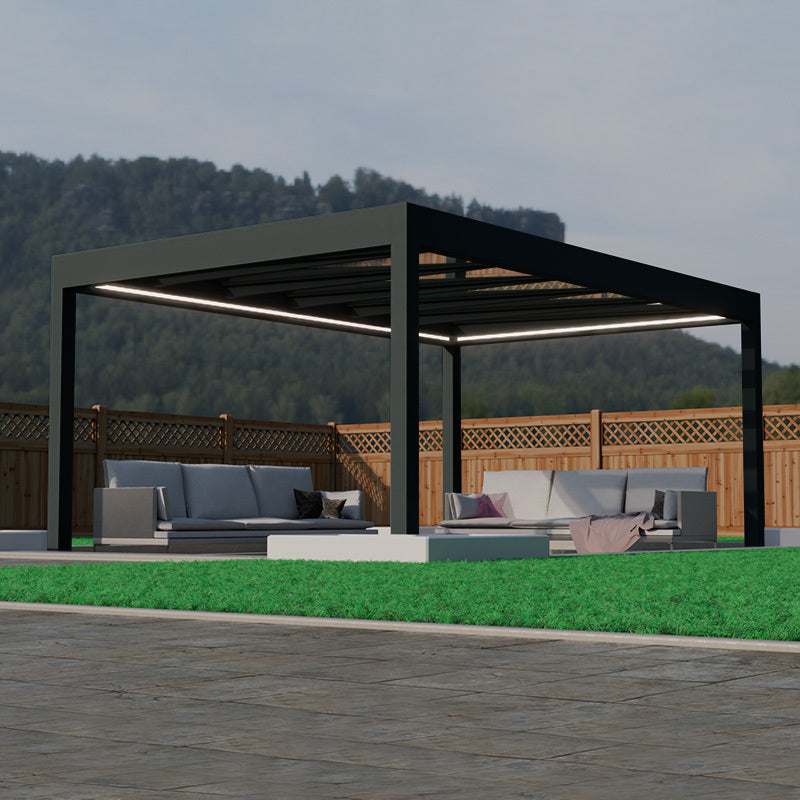 The Cube glass roof pergola by The Cabinologist.