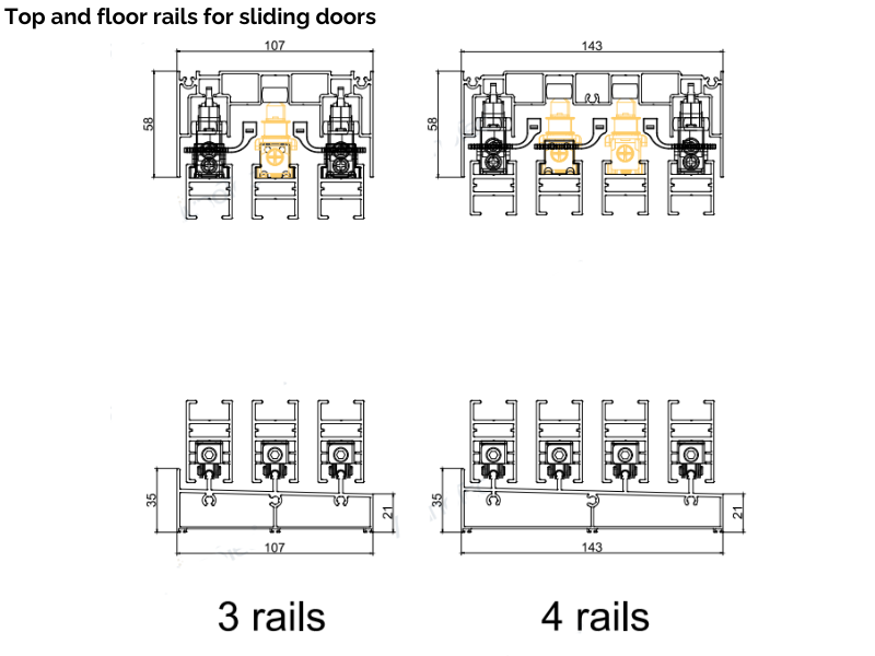 Mirage glass sliding doors