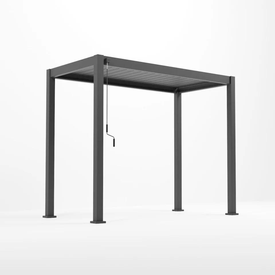 Nova Titan Aluminium Pergolas in Grey.