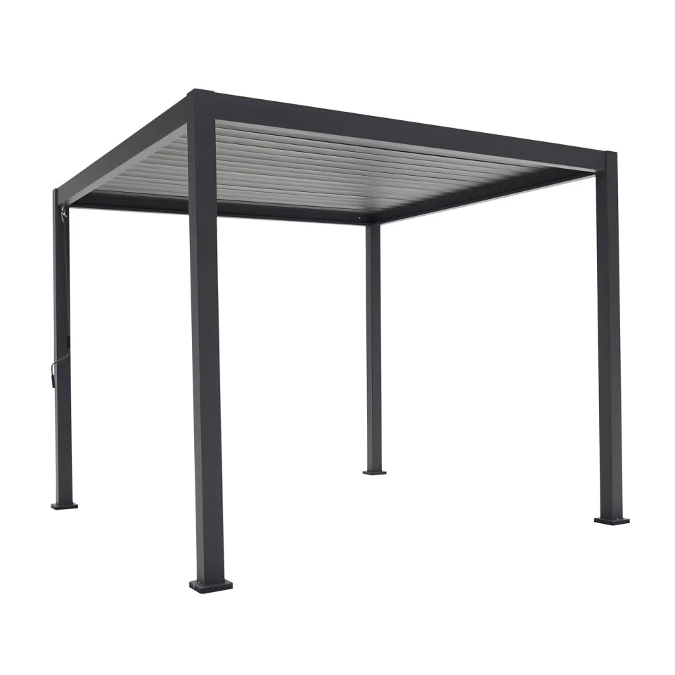 Proteus Metal Pergola in Graphite Grey - 4.0m x 3.0m Free Standing