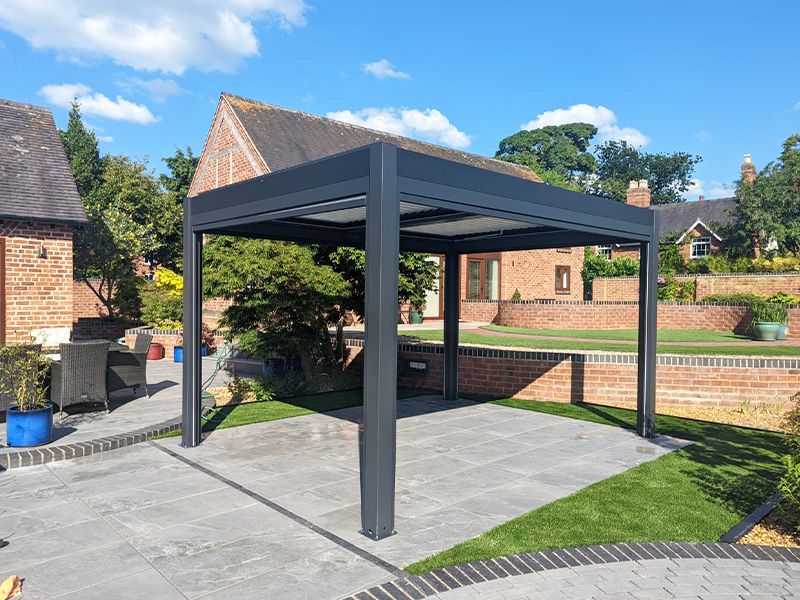 Eclipse 3 x 4 m LED motorised Bioclimatic pergola.