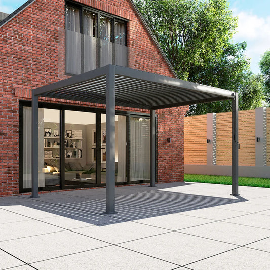 Nova Titan 3 x 3.6m manual opening pergola - grey