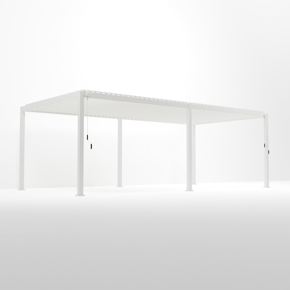 Nova Titan Aluminium Pergolas in Chalk white