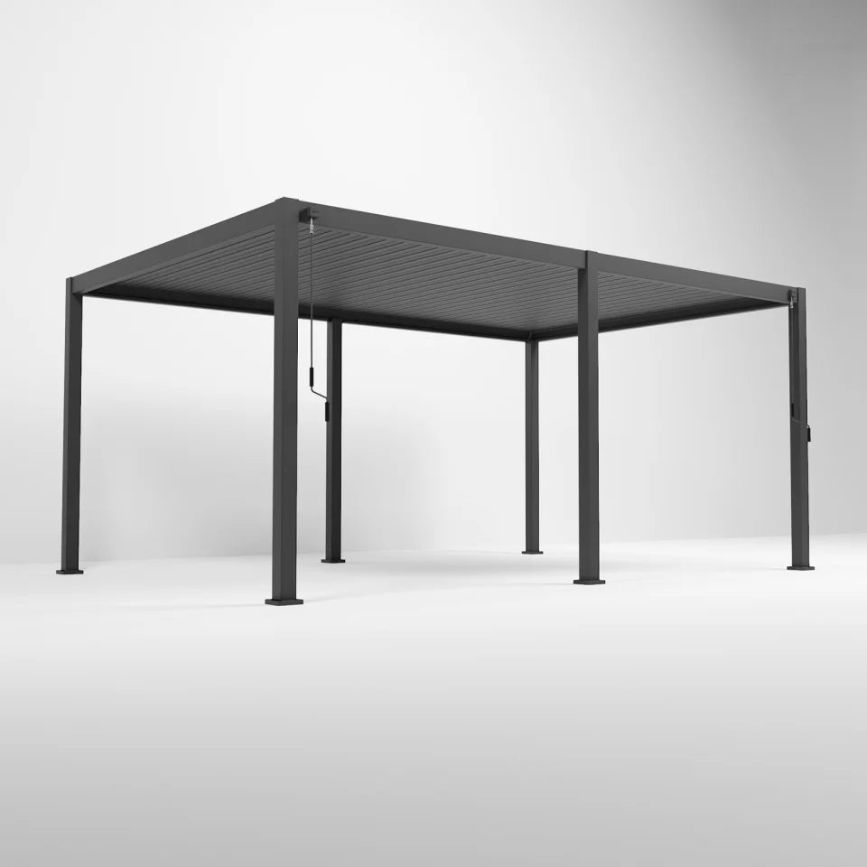 Nova Titan 5.3 x 3.6m manual opening pergola - grey